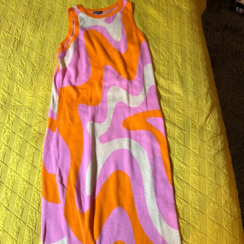 Wild Fable Size L Multicolored knit midi dress